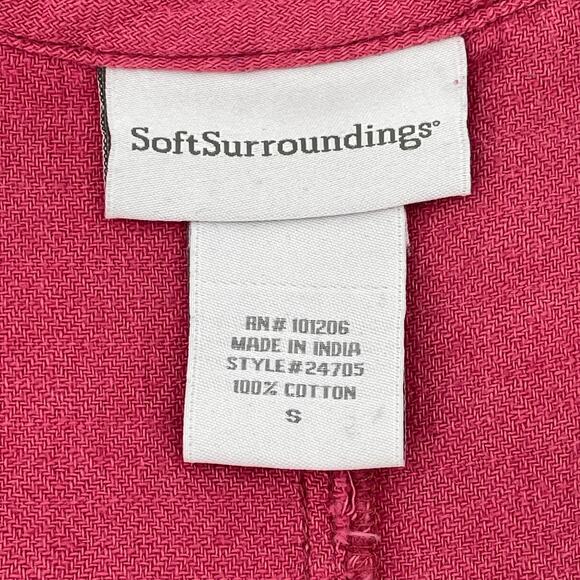 Soft Surroundings Women's Cotton Tank Sun Dress, Sz. S Shark-bite Hem *READ* - Picture 3 of 7